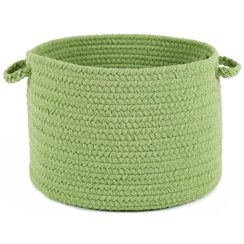 Happy Braids Solid Lime 18" x 12" Basket. Picture 1