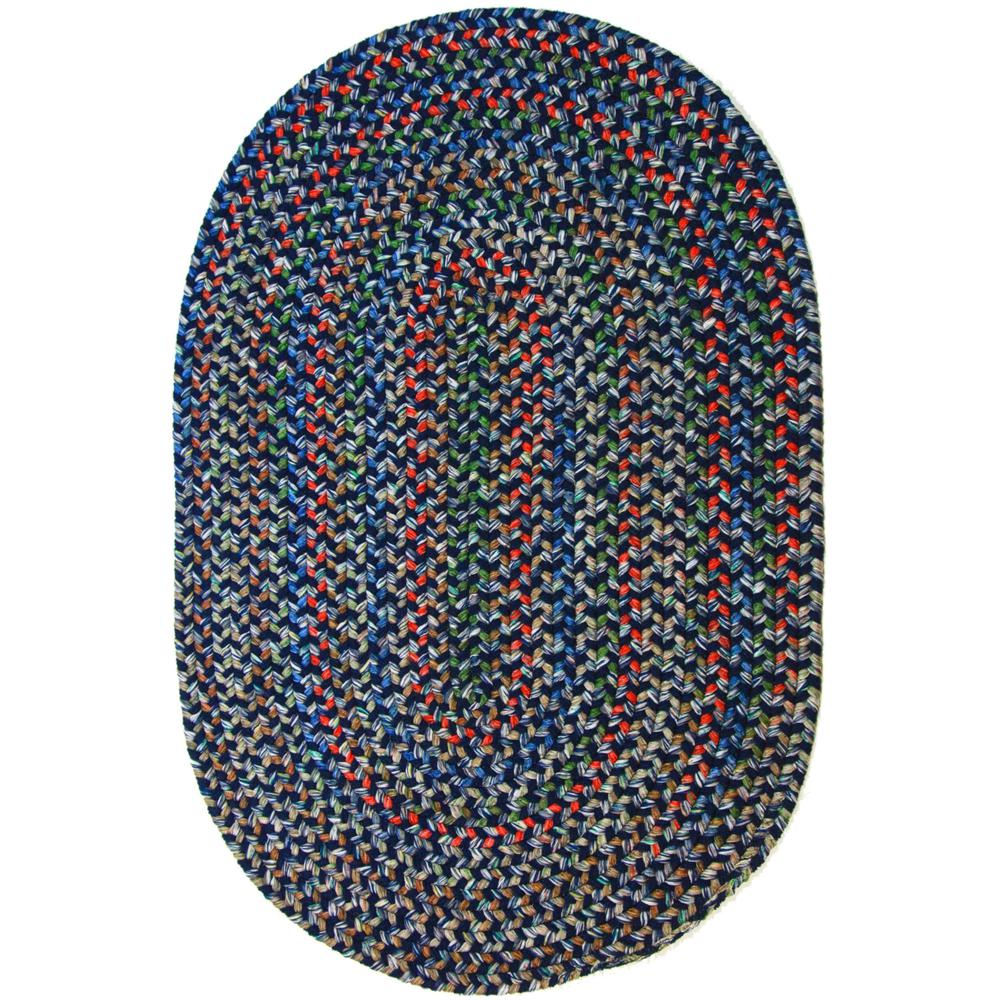 Katie Navy Multi 4X6 Oval. The main picture.