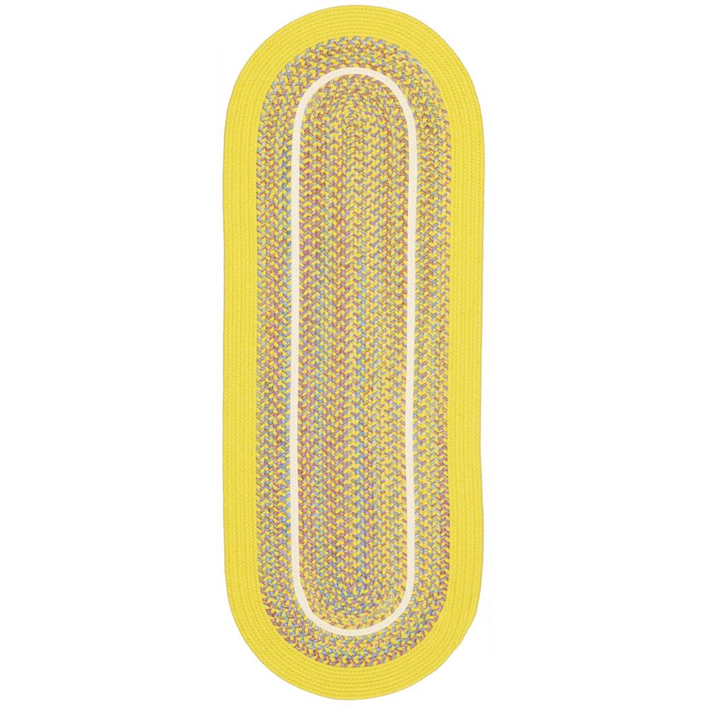Kids' Isle Yellow Banded 2X6 Oval. Picture 1