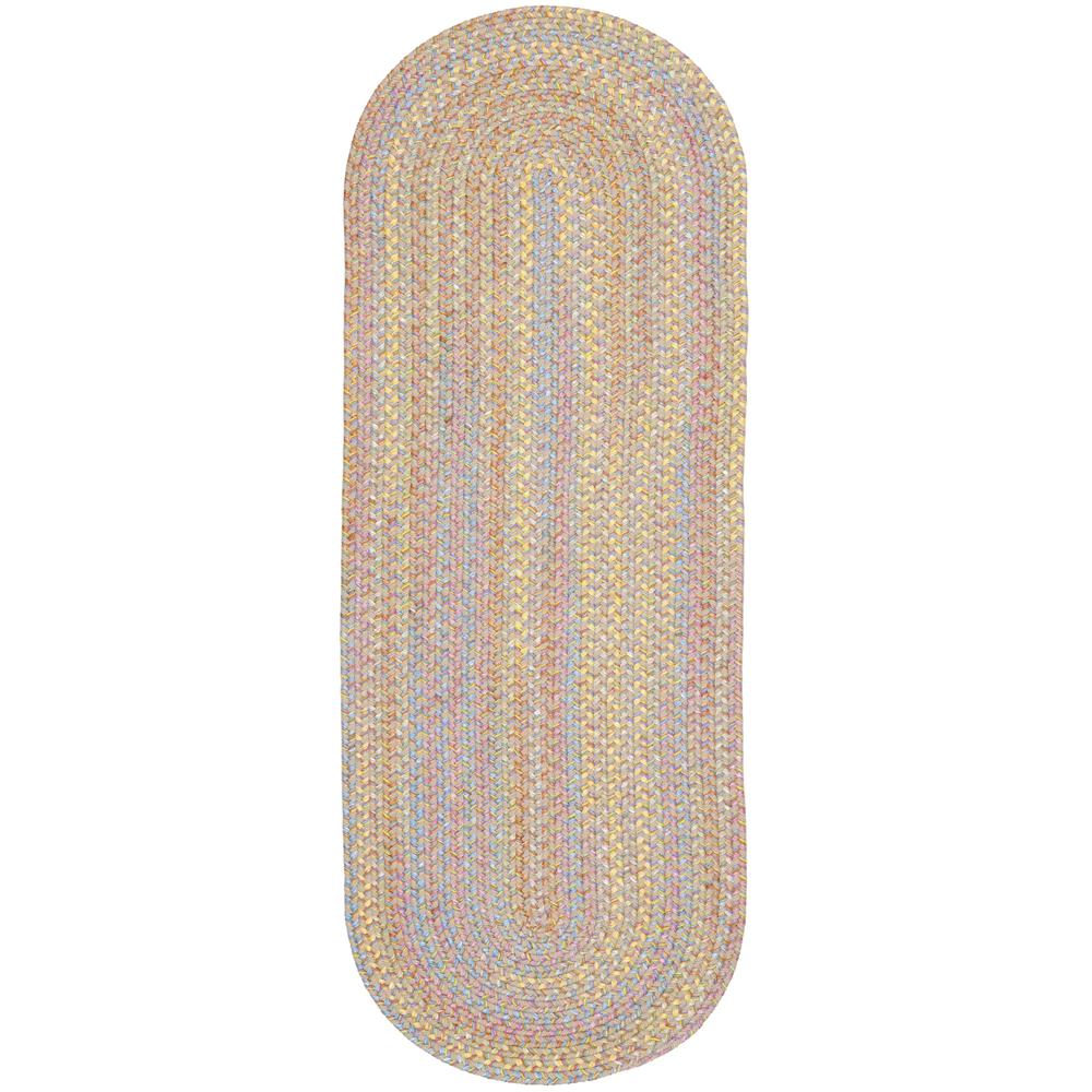 Playtime Sand Beige Multi  2X6 Oval. Picture 1