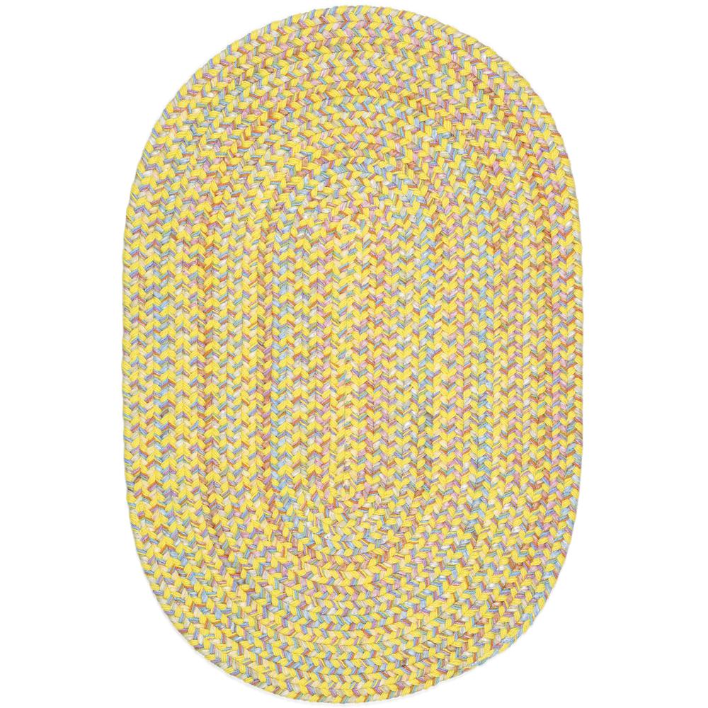 Playtime Yellow  Multi  2X3 Oval. The main picture.