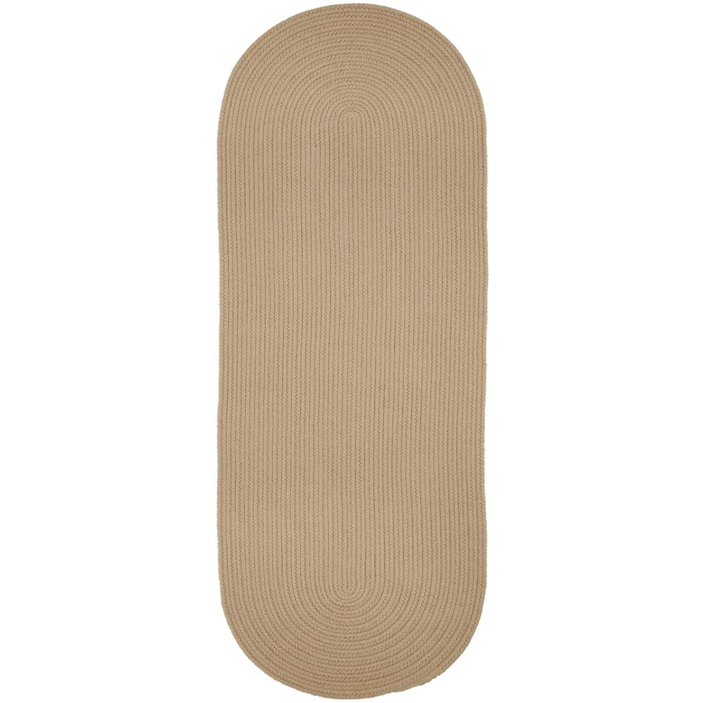 WearEver Beige Poly 2X8 Oval. Picture 1