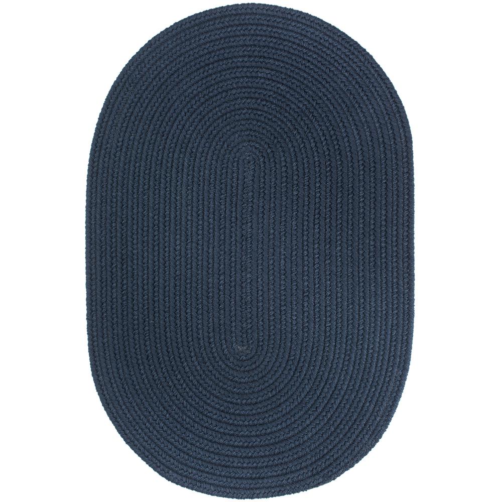 WearEver Navy Poly 3X5 Oval. Picture 1