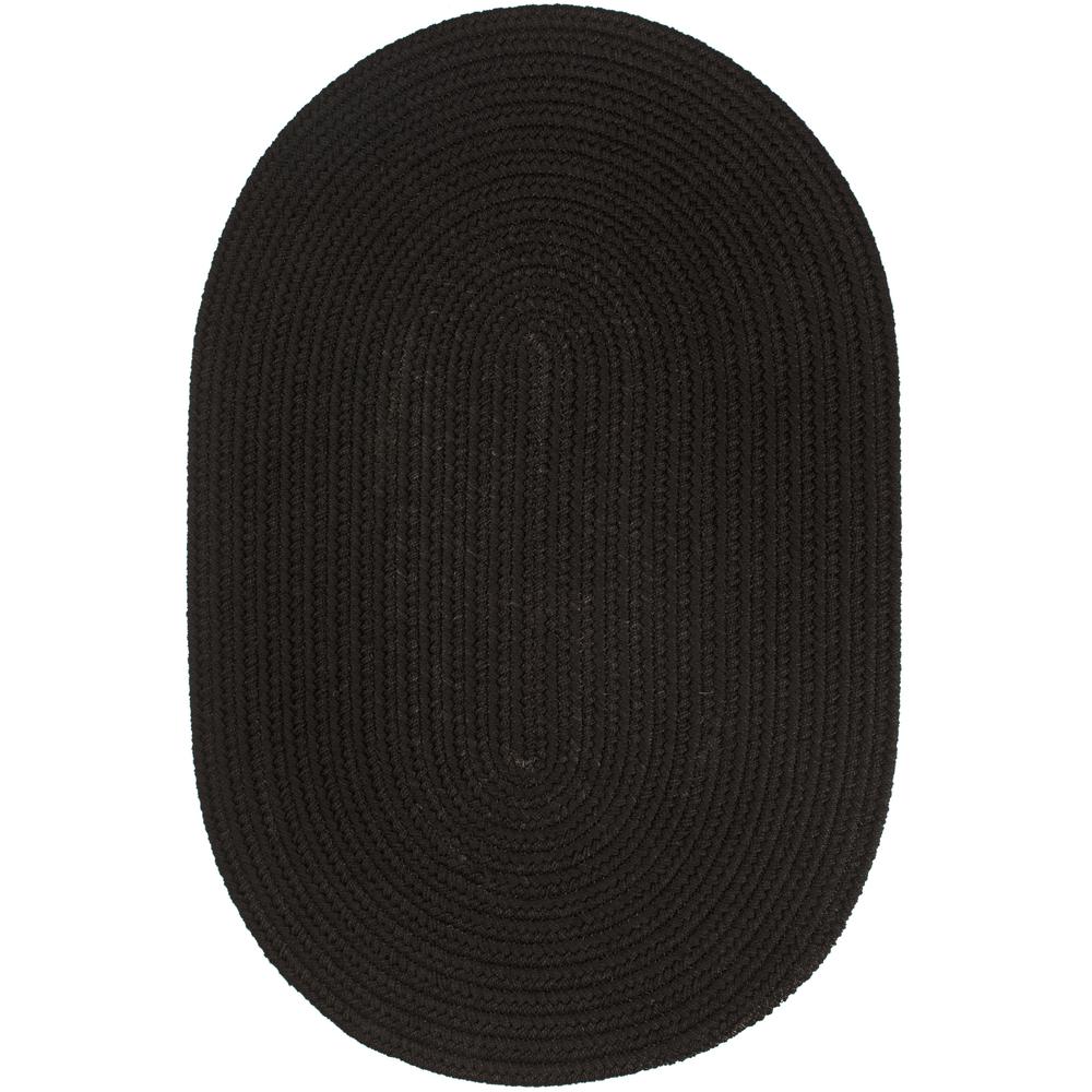 WearEver Black Poly 5X8 Oval. Picture 1