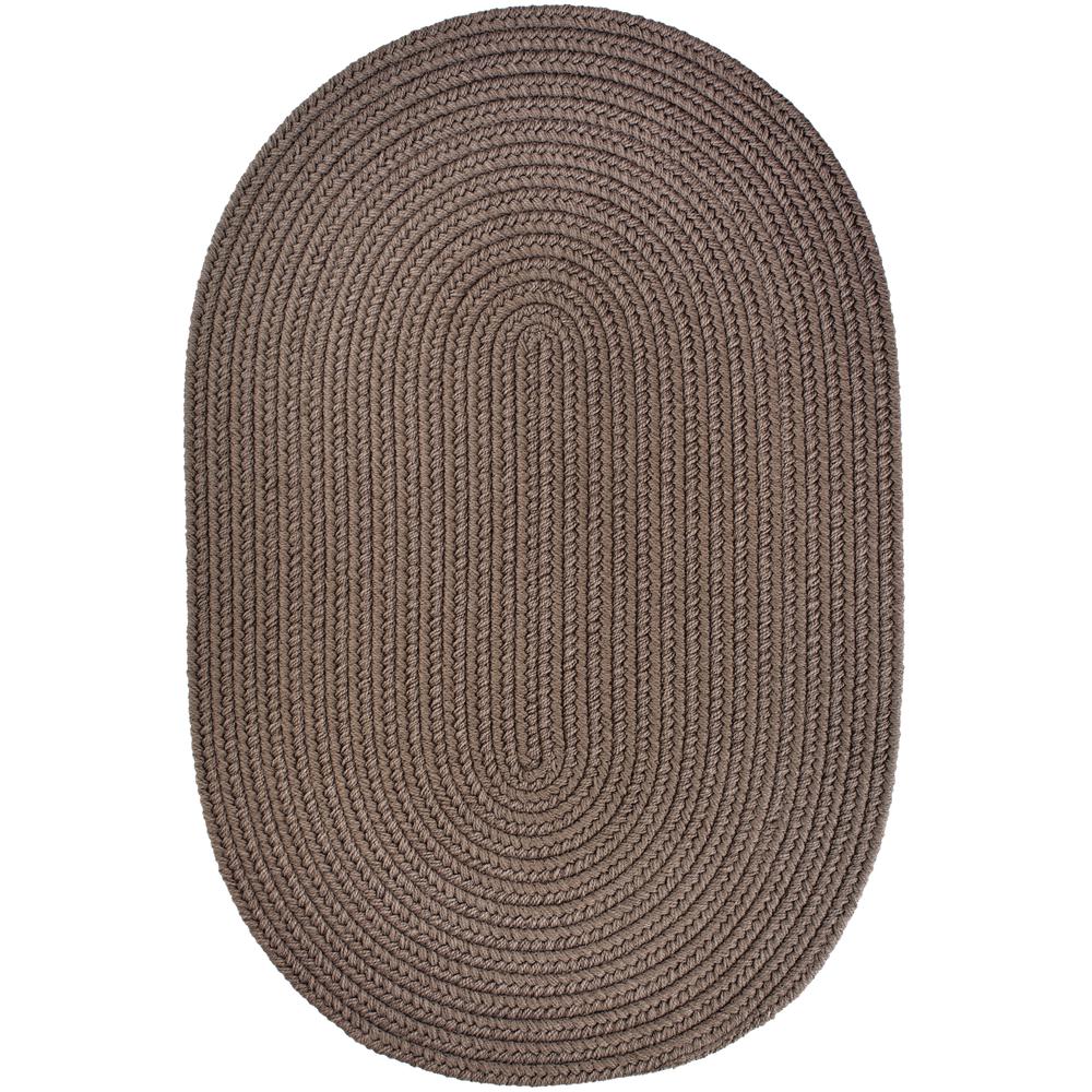 WearEver Dark Taupe Poly 5X8 Oval. Picture 1
