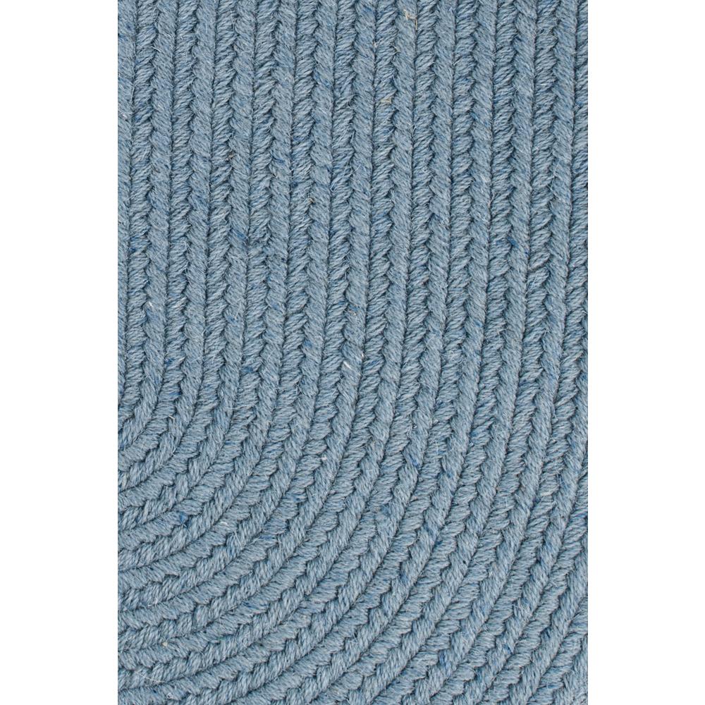 Solid Blue Bonnet Wool 2X3 Oval. Picture 2