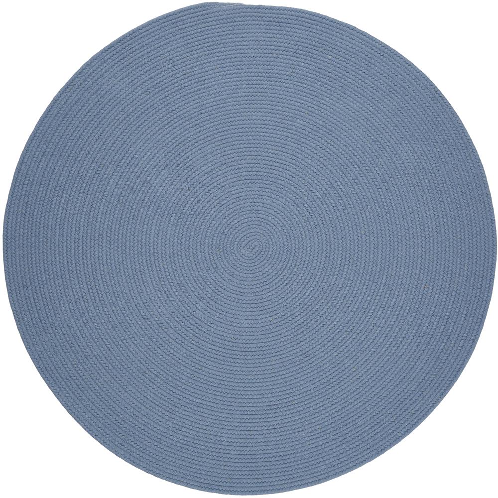 Solid Blue Bonnet Wool 10' Round. The main picture.
