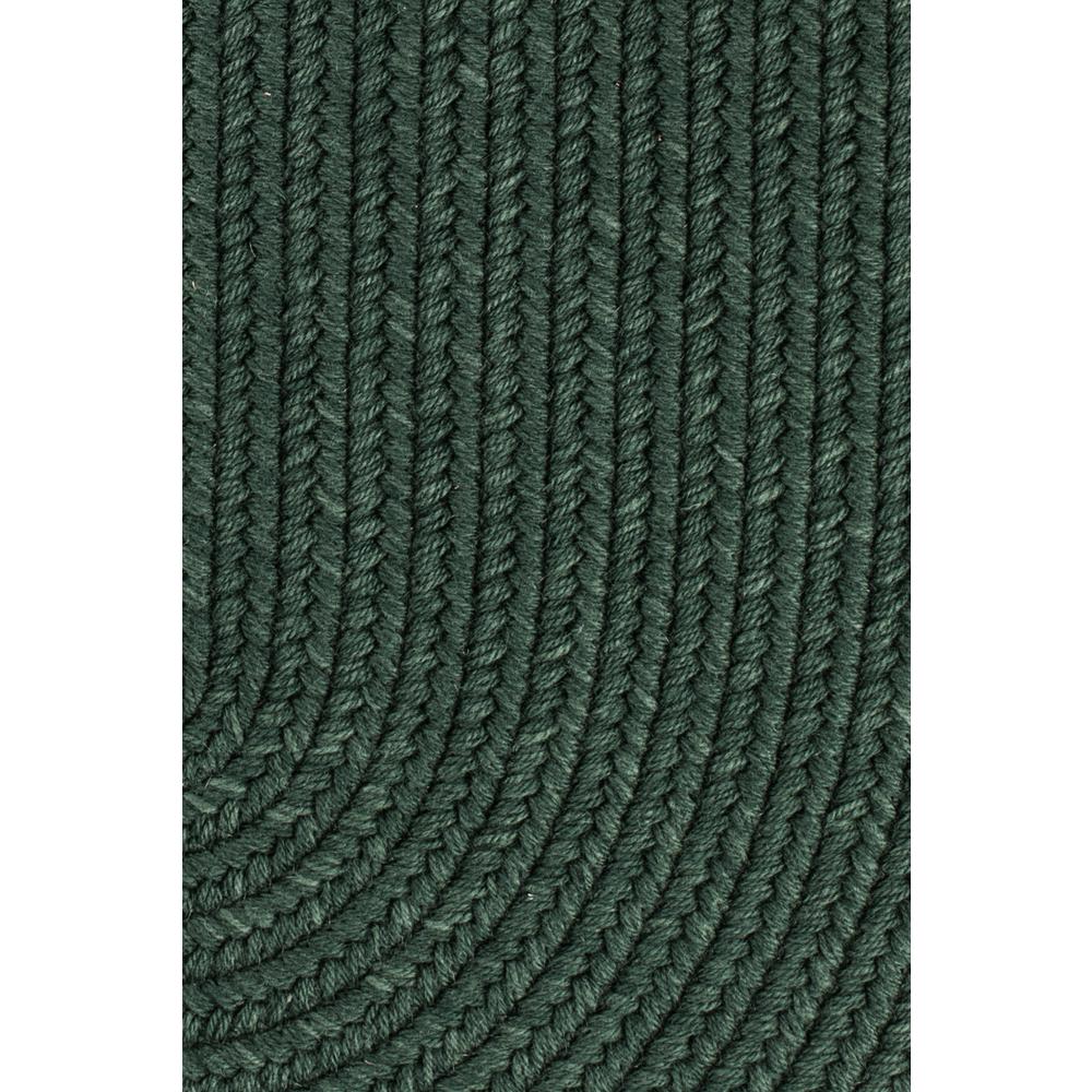 Solid Hunter Green Wool 7X9 Oval. Picture 2