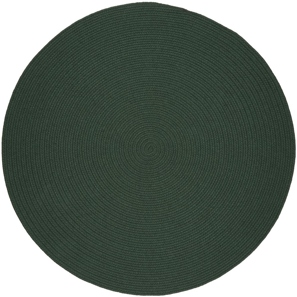 Solid Hunter Green Wool 10' Round. Picture 1