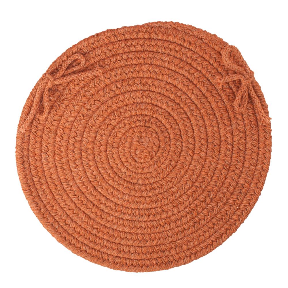 Solid Terra Cotta Wool 15" Chair Pad. Picture 1