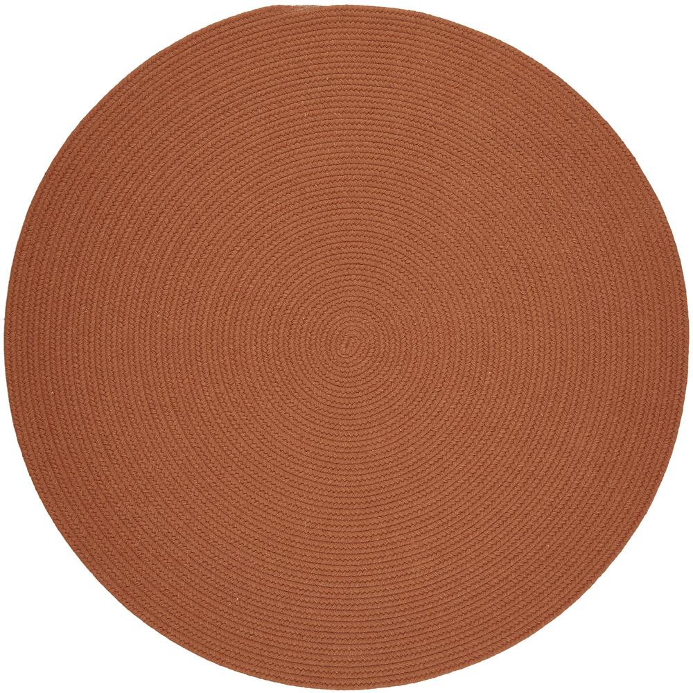 Solid Terra Cotta Wool 4' Round. The main picture.