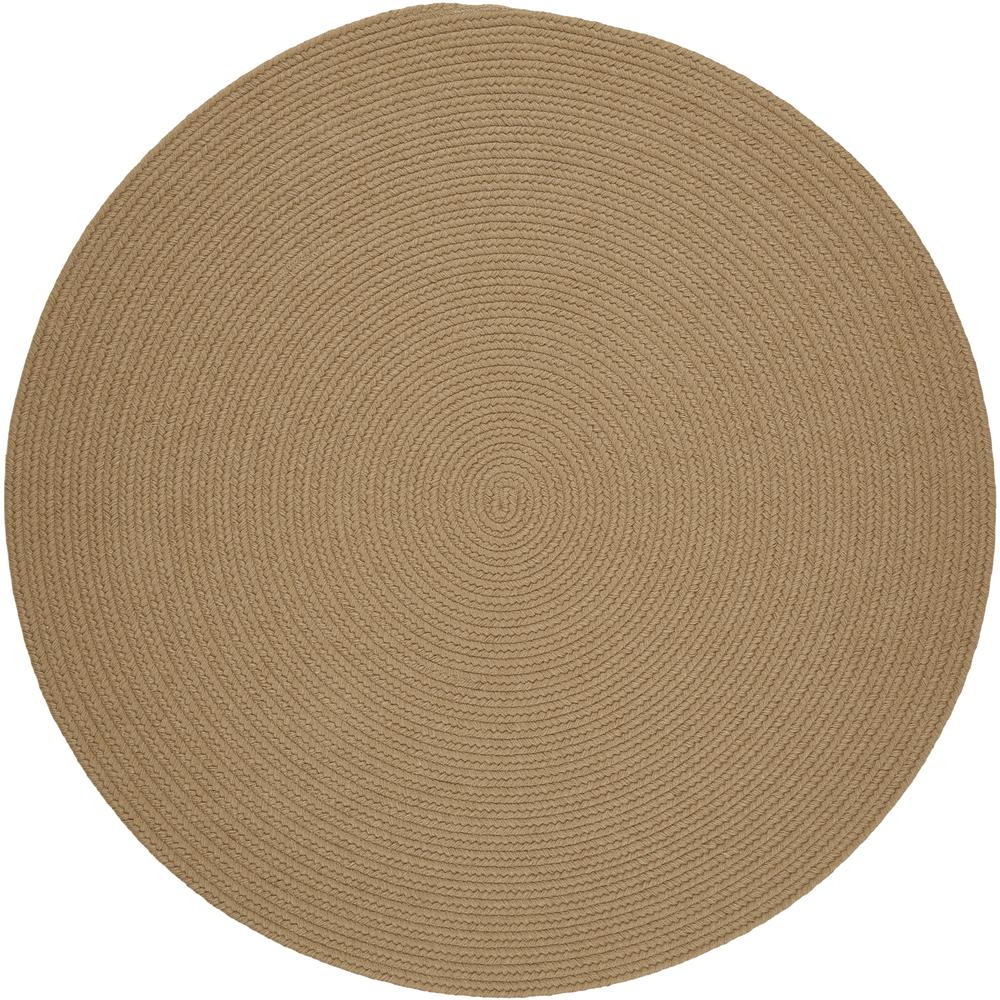 Solid Taupe Wool 8' Round. Picture 1