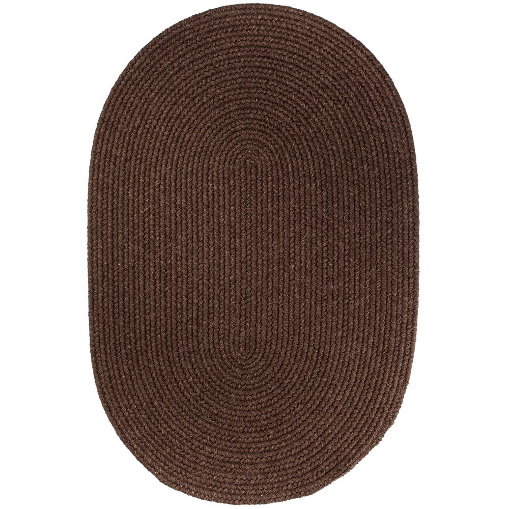 Solid Walnut Wool 8X11 Oval. Picture 1