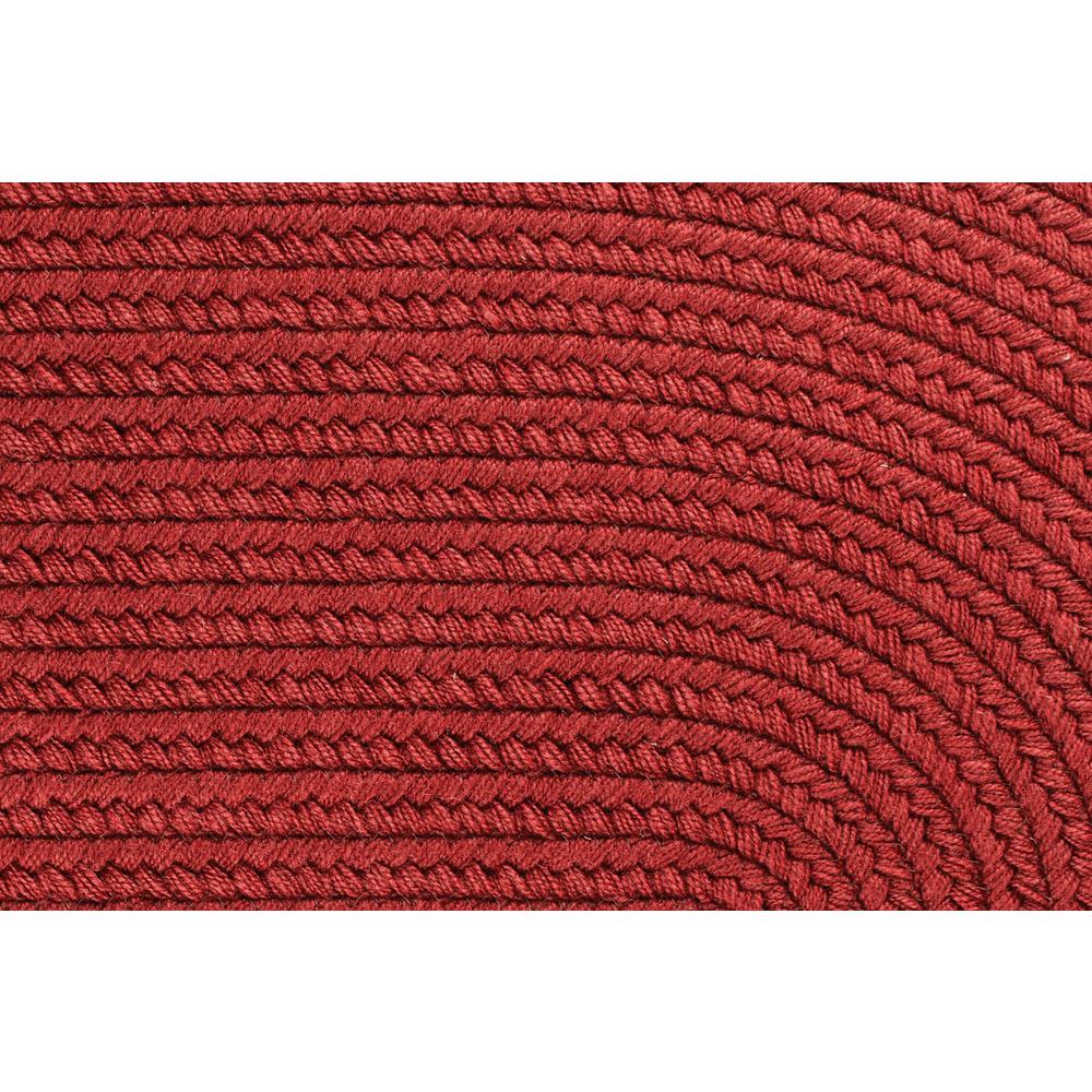 Solid Scarlet Wool 8X11 Oval. Picture 2