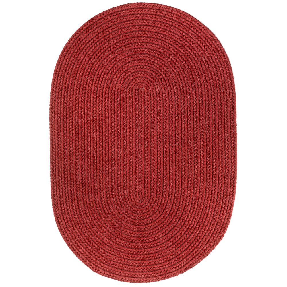 Solid Scarlet Wool 4X6 Oval. The main picture.