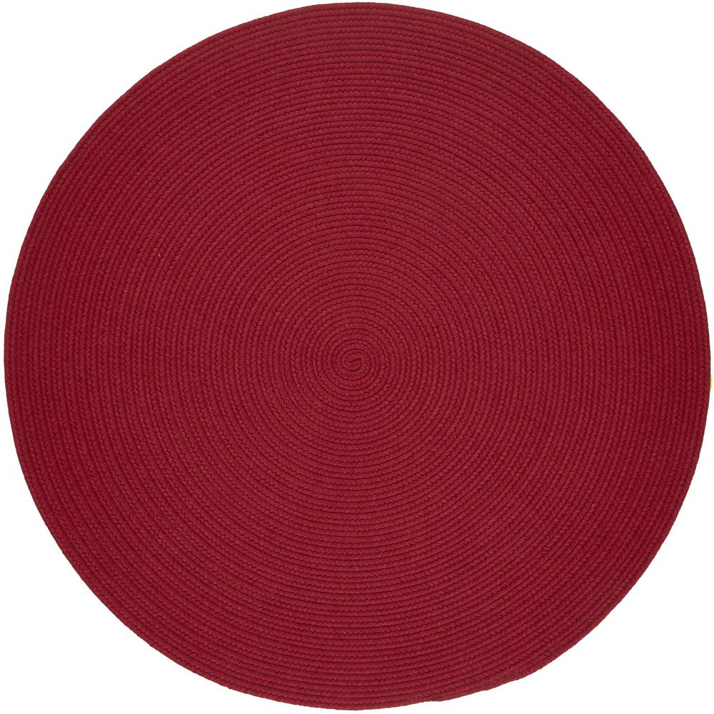 Solid Scarlet Wool 8' Round. Picture 1