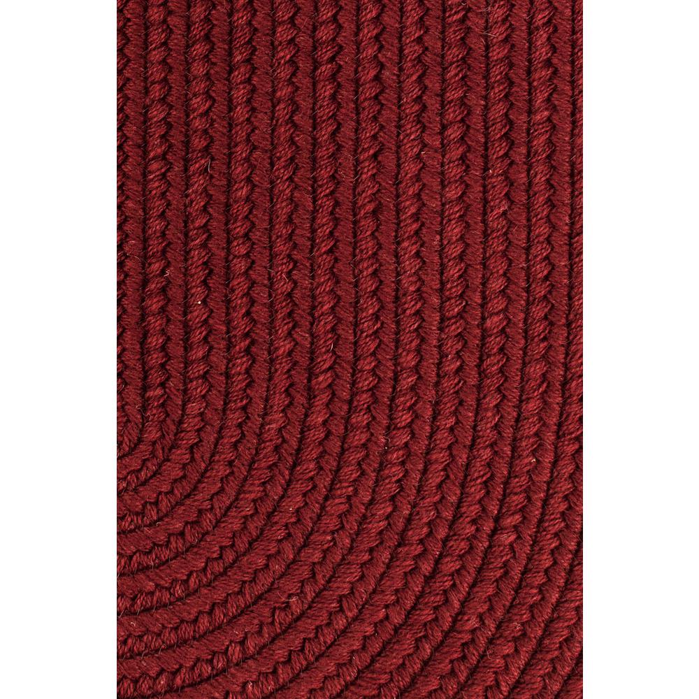 Solid Barn Red Wool 2X6 Oval. Picture 2