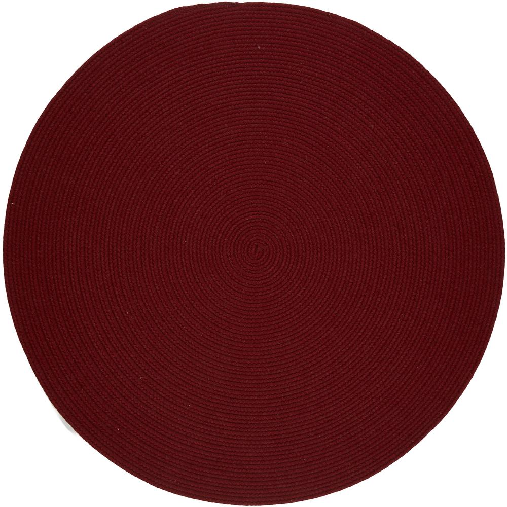 Solid Barn Red Wool 6' Round. The main picture.