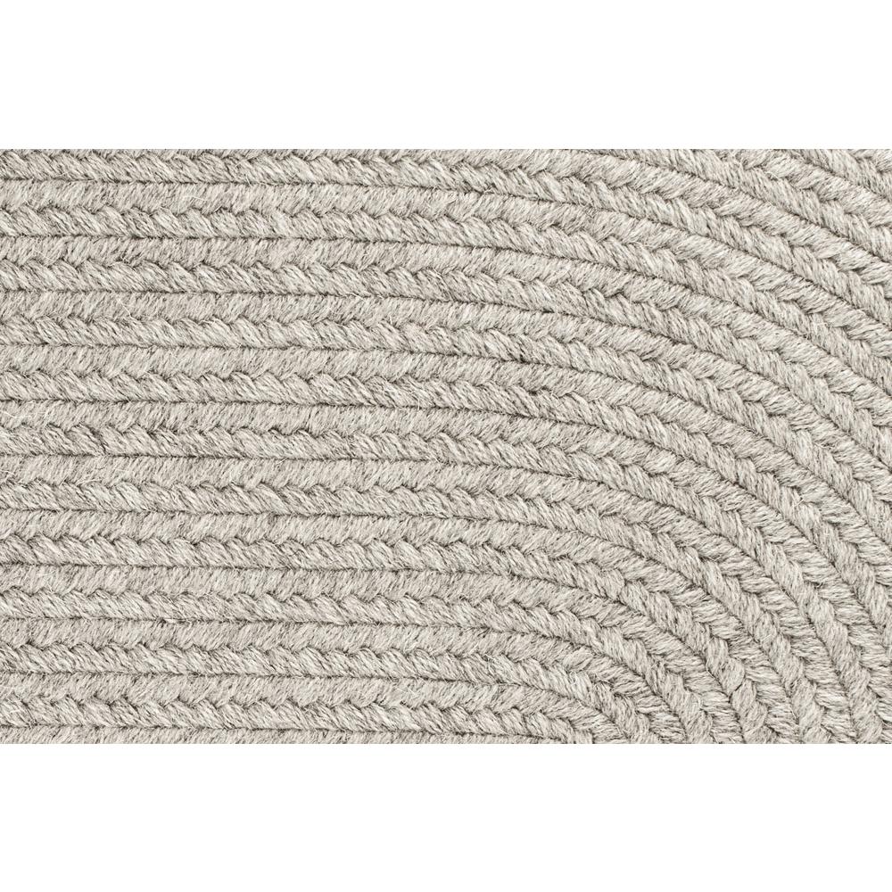 Solid Lt. Gray Wool 8X11 Oval. Picture 2