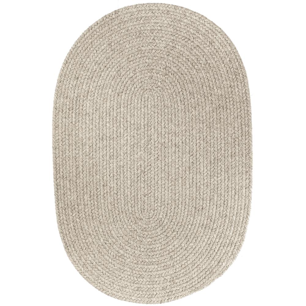 Solid Lt. Gray Wool 2X4 Oval. The main picture.