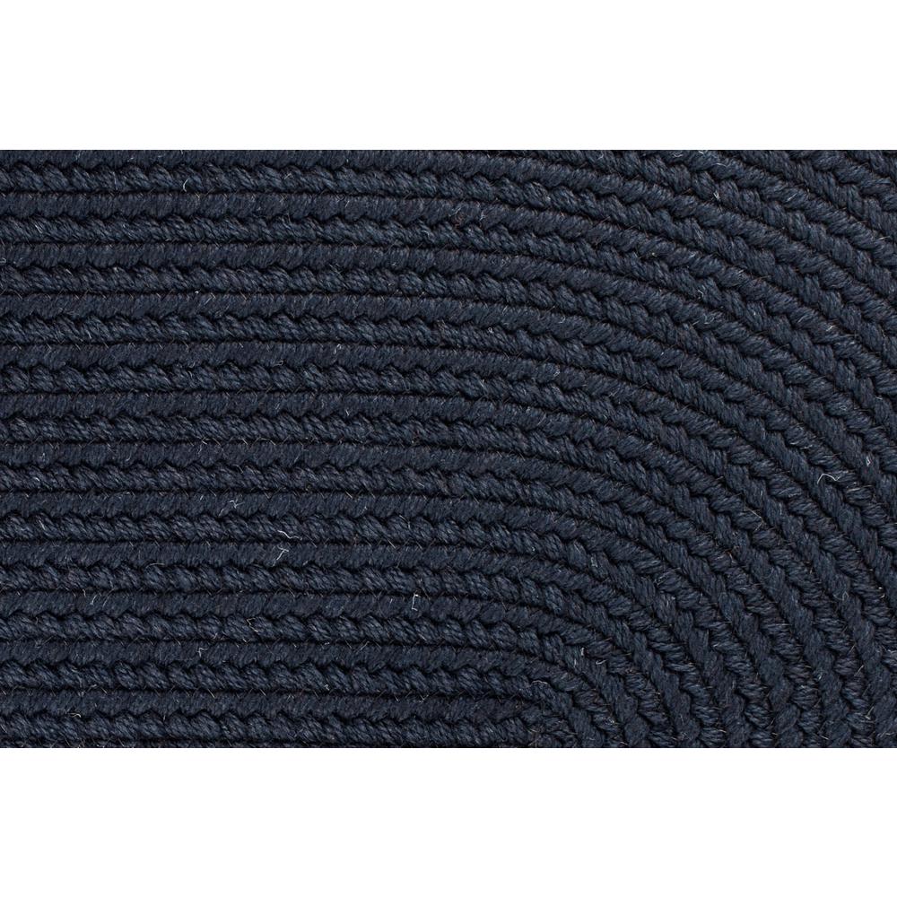 Solid Navy Wool 2X3 Oval. Picture 2