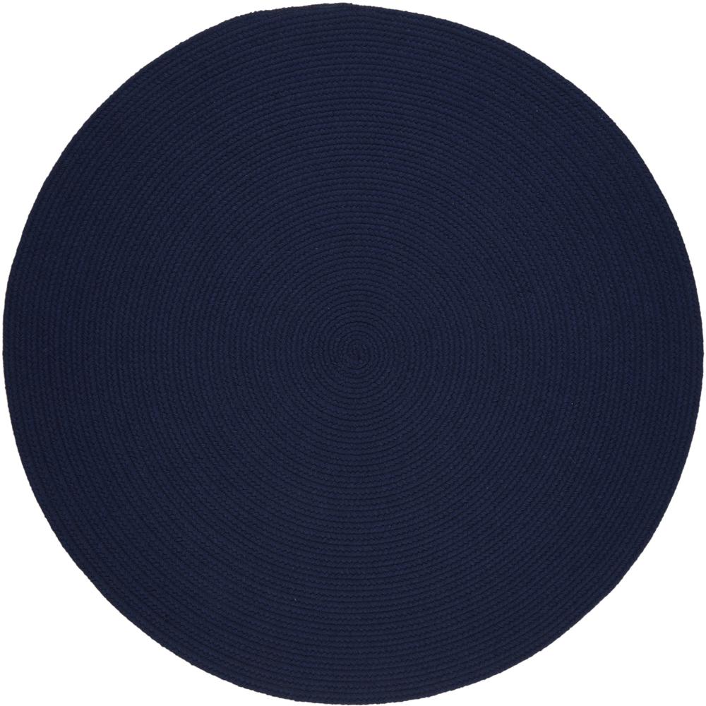 Solid Navy Wool 10' Round. Picture 1