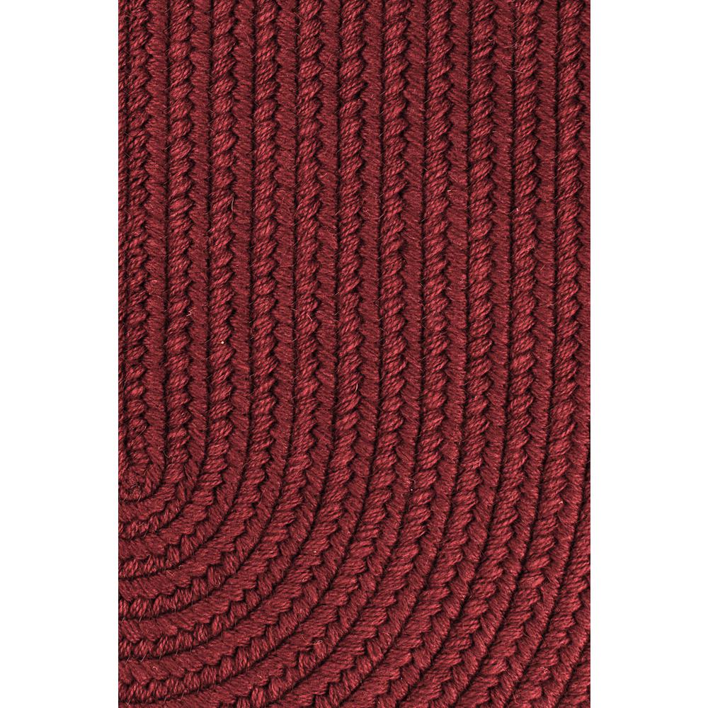 Solid Red Wine Wool 3X5 Oval. Picture 2