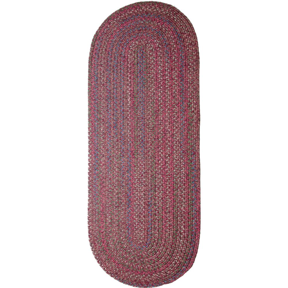 Sophia Burgundy red multicolored 2X6 Oval. Picture 1