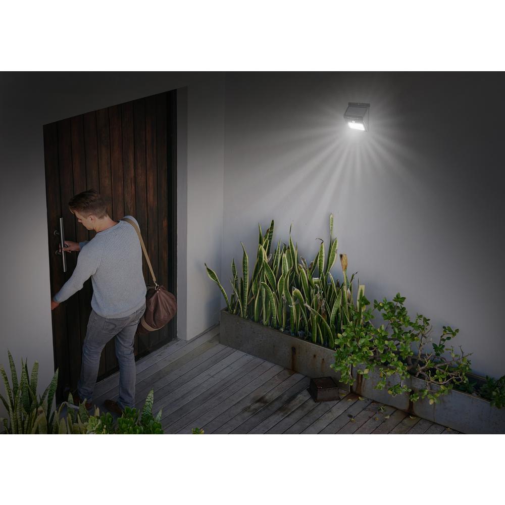 Black Motion Activated Outdoor Integrated LED Wall Light (10-Pack). Picture 3