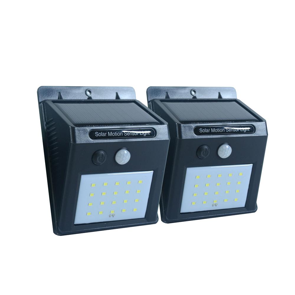 Black Motion Activated Outdoor Integrated LED Wall Light (10-Pack). Picture 1