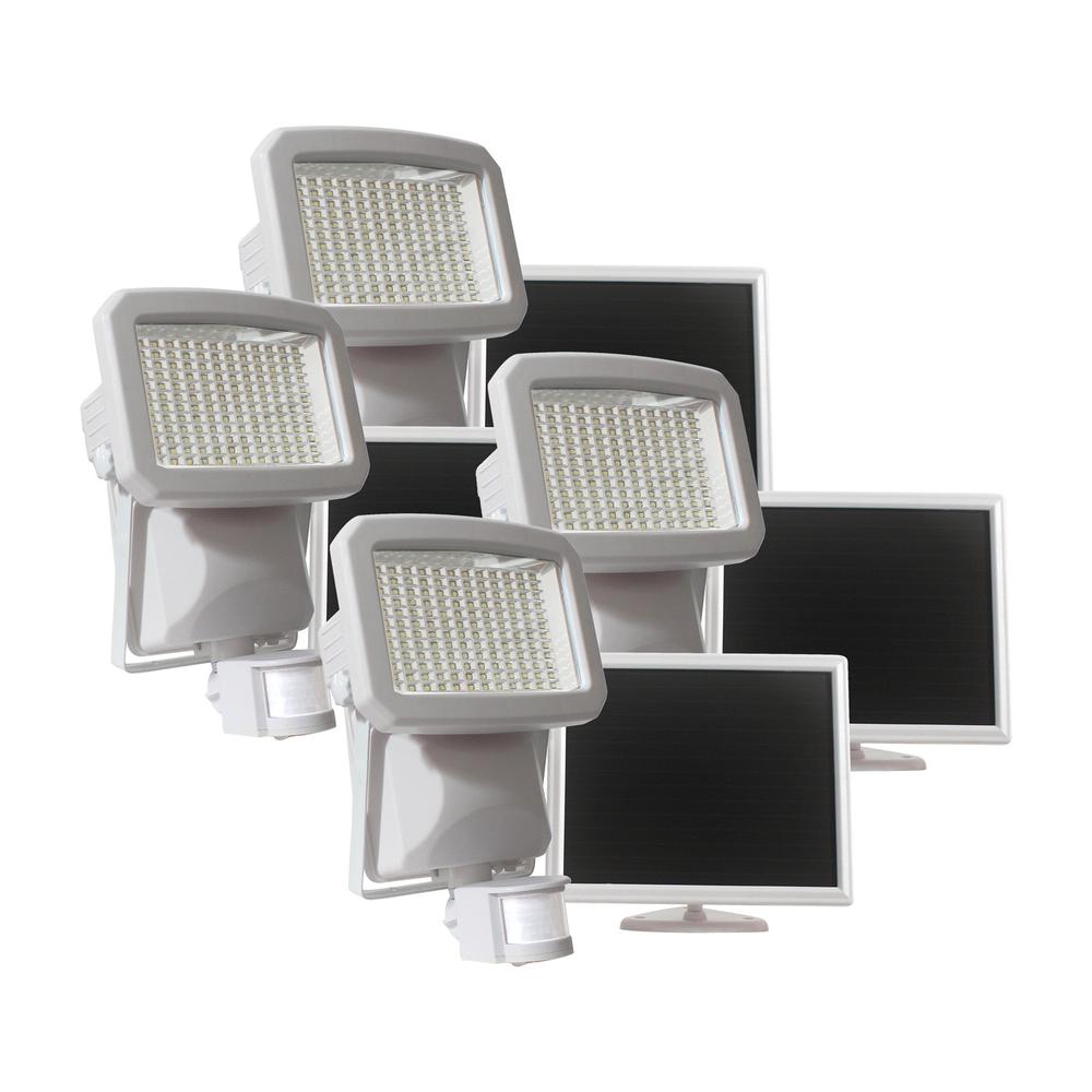 144-LED Solar Powered Motion Activated Security Light (4-Pack). Picture 1