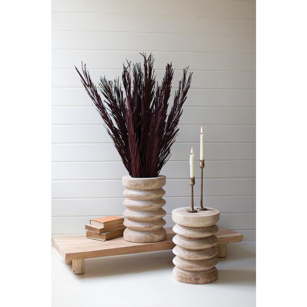 Natural Wooden Stool/Planter. Picture 2