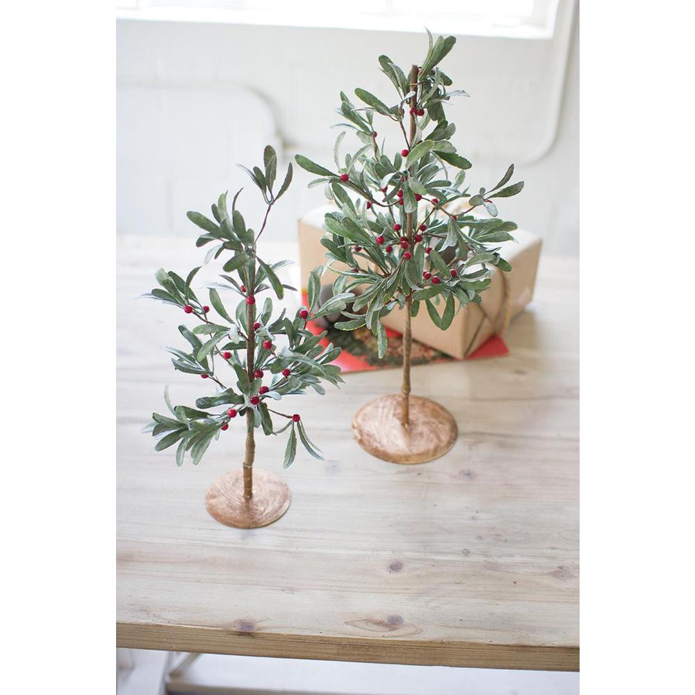 Set Of Two Artificial Mistletoe Trees. Picture 2