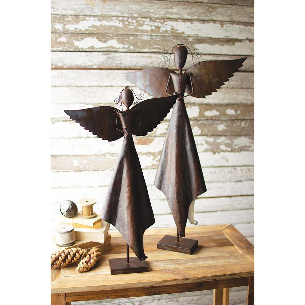 Set Of Two Rustic Angels. Picture 2
