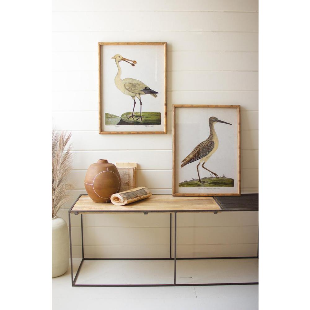 Set Of Two Framed Shorebirds Under Glass. Picture 2