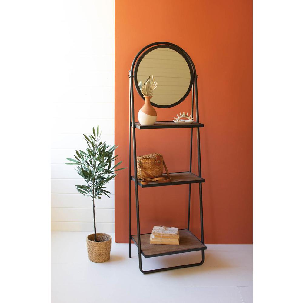 Leaning Wall Mirror With Shelves. Picture 2