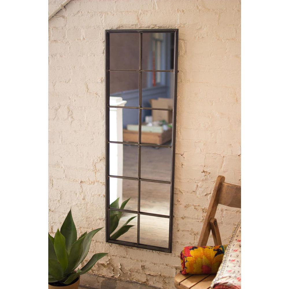 Metal Framed Wall Mirror With Twelve Windows. Picture 2