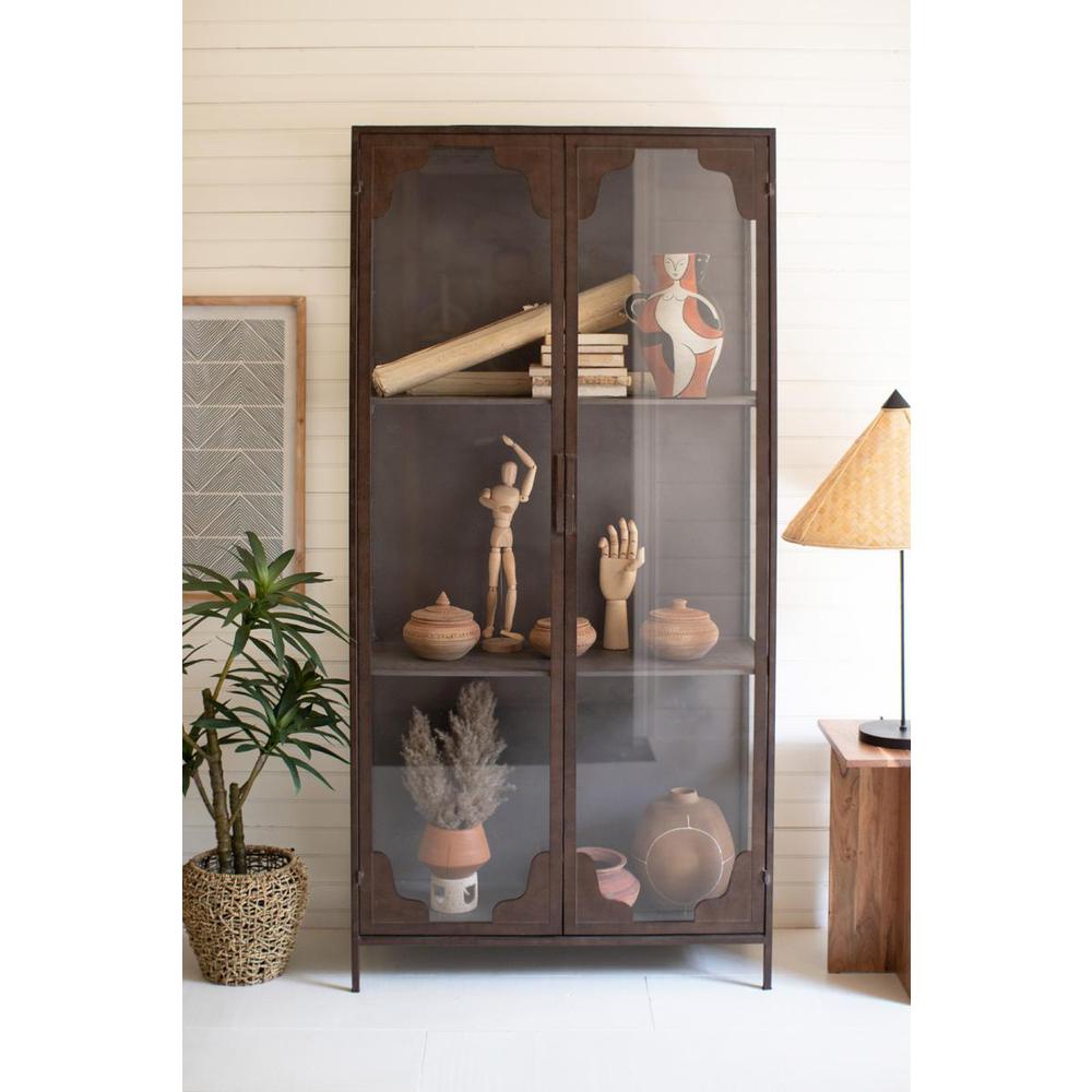 Metal And Glass Cabinet. Picture 2