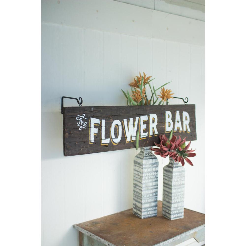 Wooden Flower Bar Sign. Picture 2
