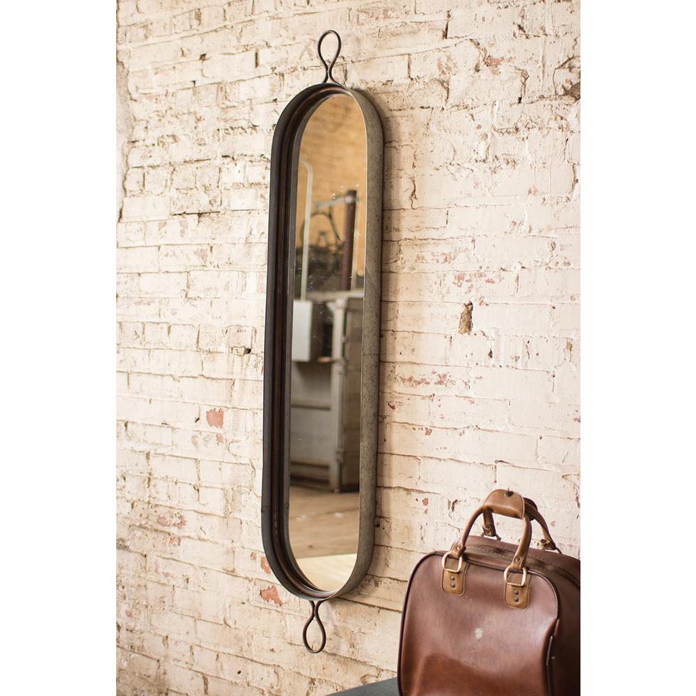 Tall Oval Wall Mirror. Picture 2