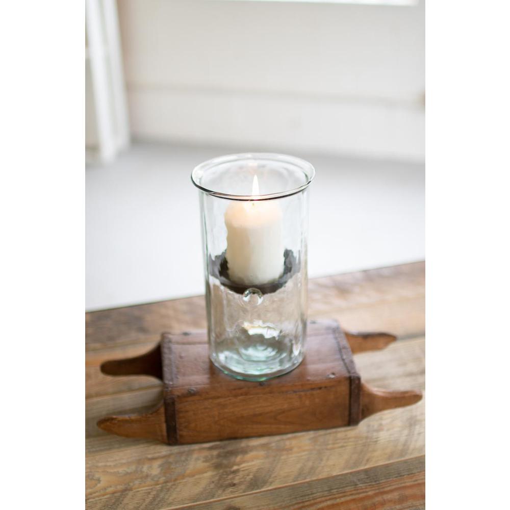 Mini Glass Candle Cylinders W Rustic Insert - Medium. Picture 2