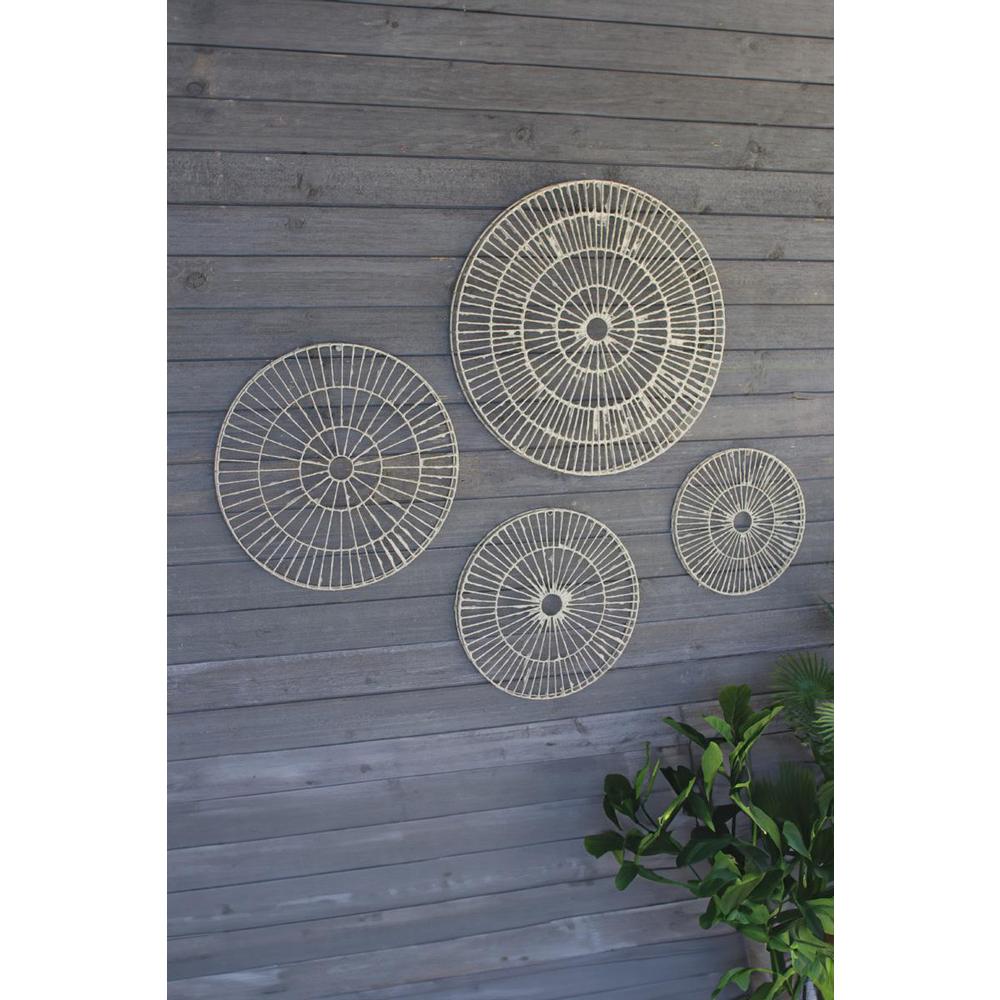 Set Of Four Hand Made Paper Discs Wall Art. Picture 2