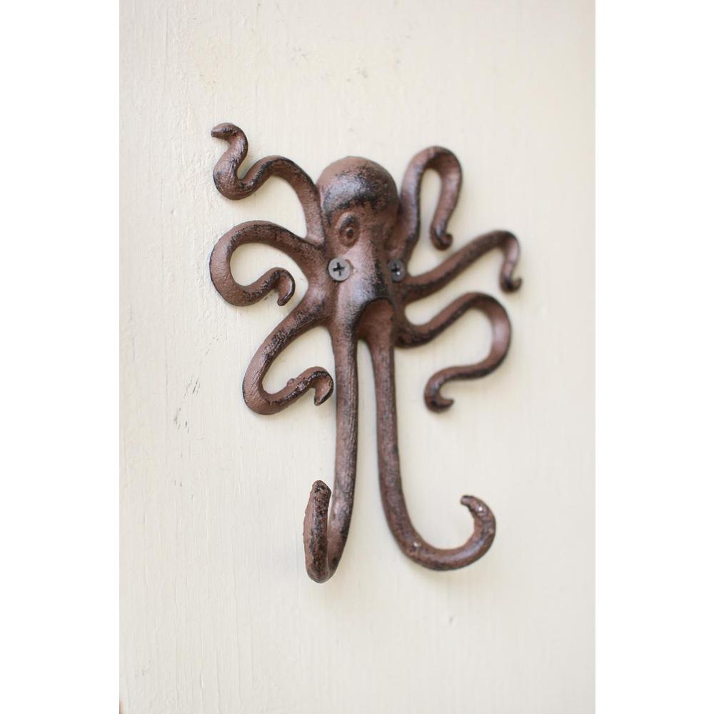 Cast Iron Octopus Wall Hook. Picture 2