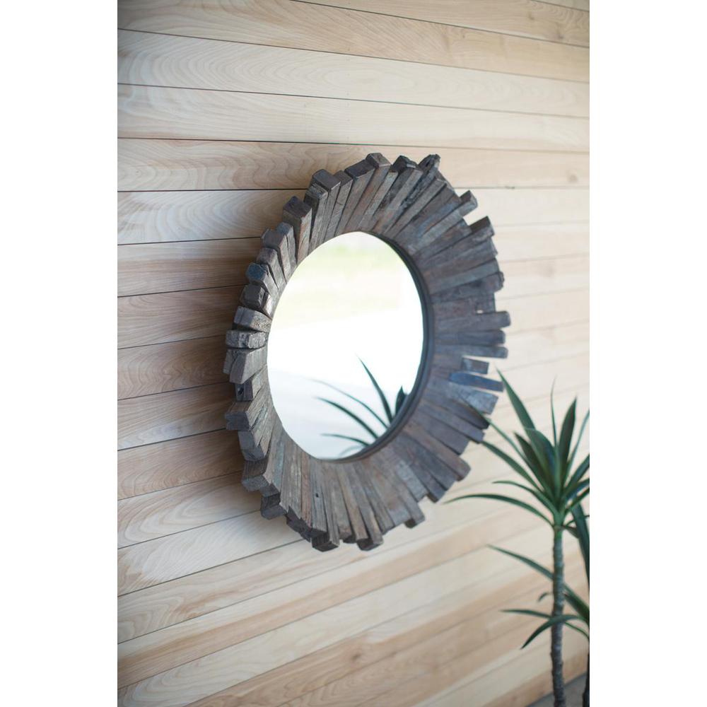 Recycled Wooden Mirror. Picture 2