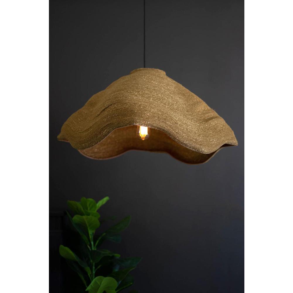 Moon Grass Hanging Pendant Lamp - Scalloped Dome. Picture 2