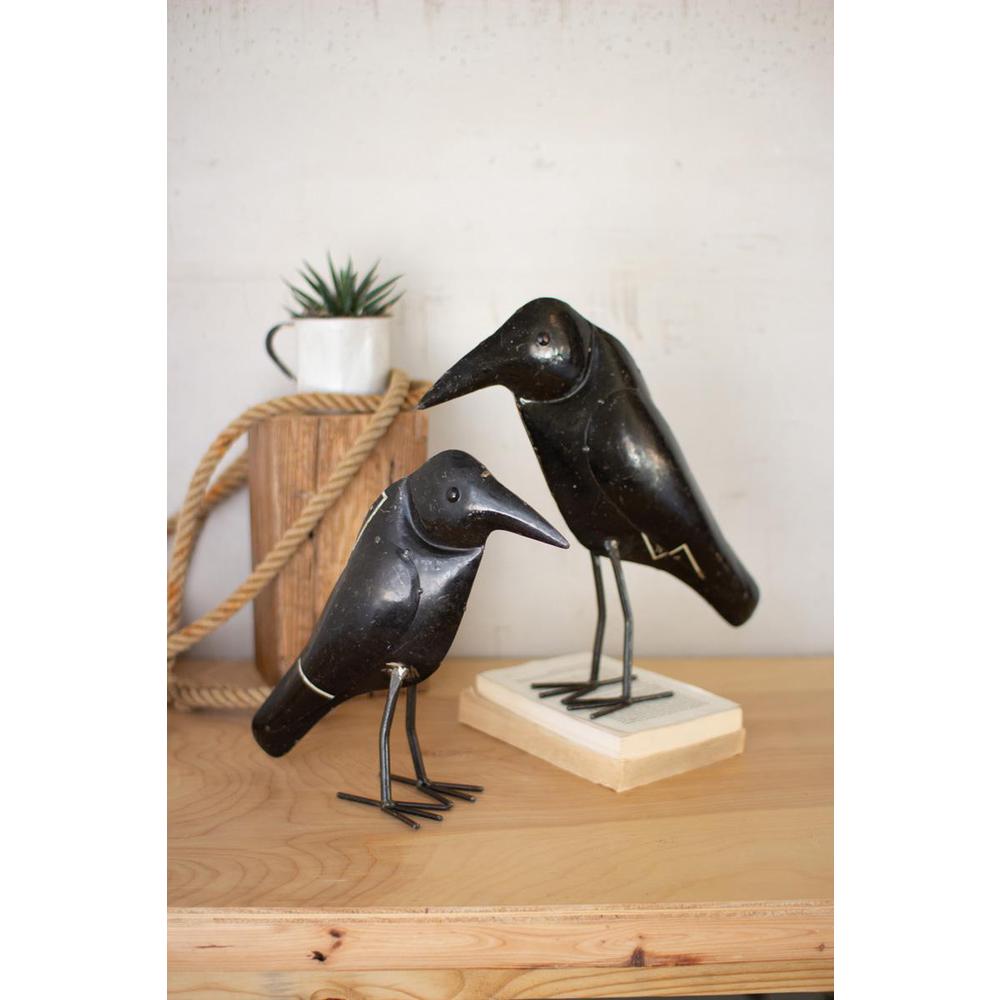Set Of Two Antique Black Iron Crows. Picture 2