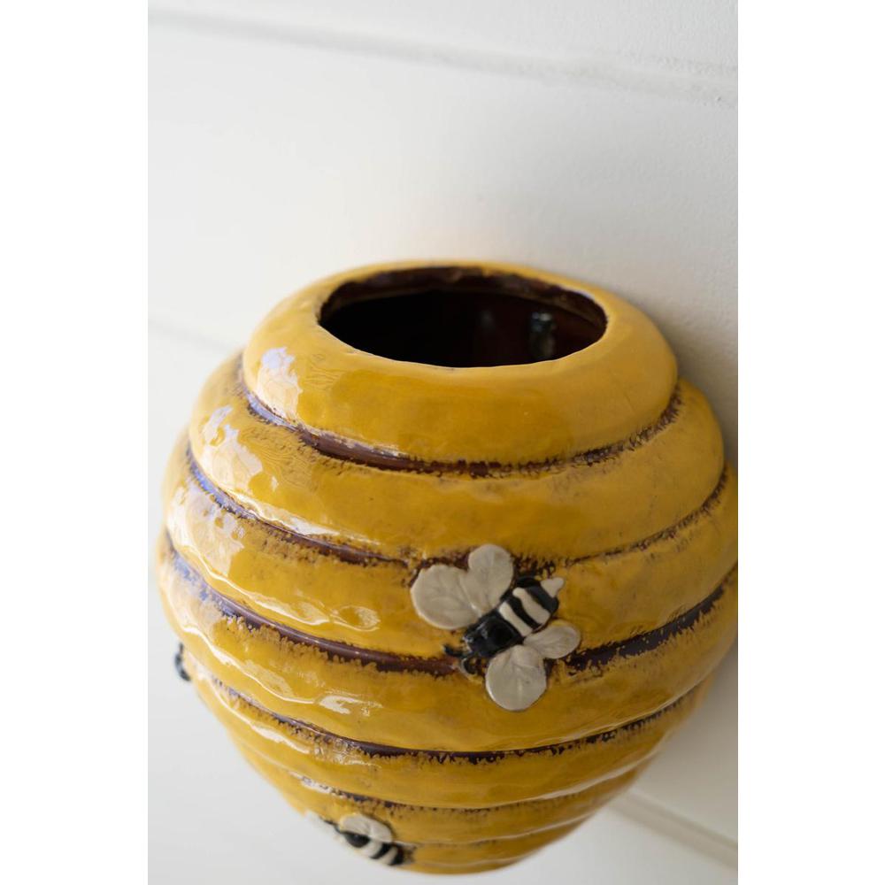 Ceramic Bee Hive Wall Planter. Picture 5