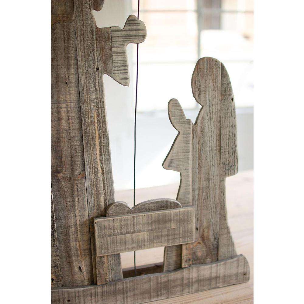 Wooden Nativity With Stand. Picture 3