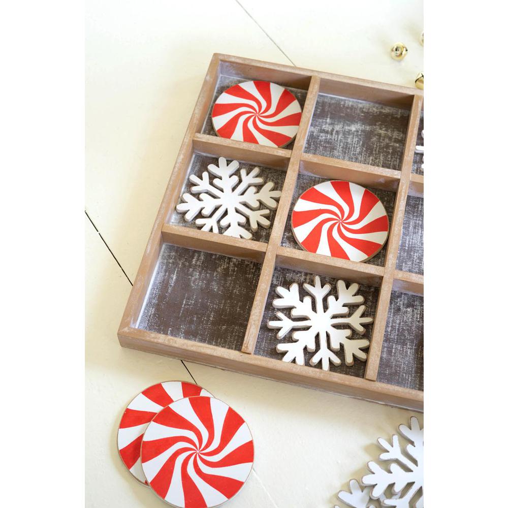 Holiday Wooden Tic Tac Toe. Picture 4