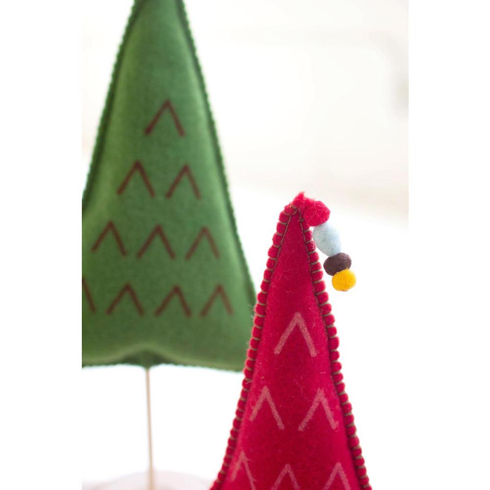 Set Of Two Felt Christmas Trees. Picture 3